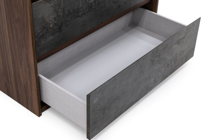 Rado Modern Walnut &amp; Stucco Chest