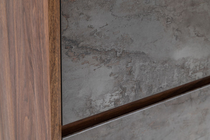 Rado Modern Walnut &amp; Stucco Chest