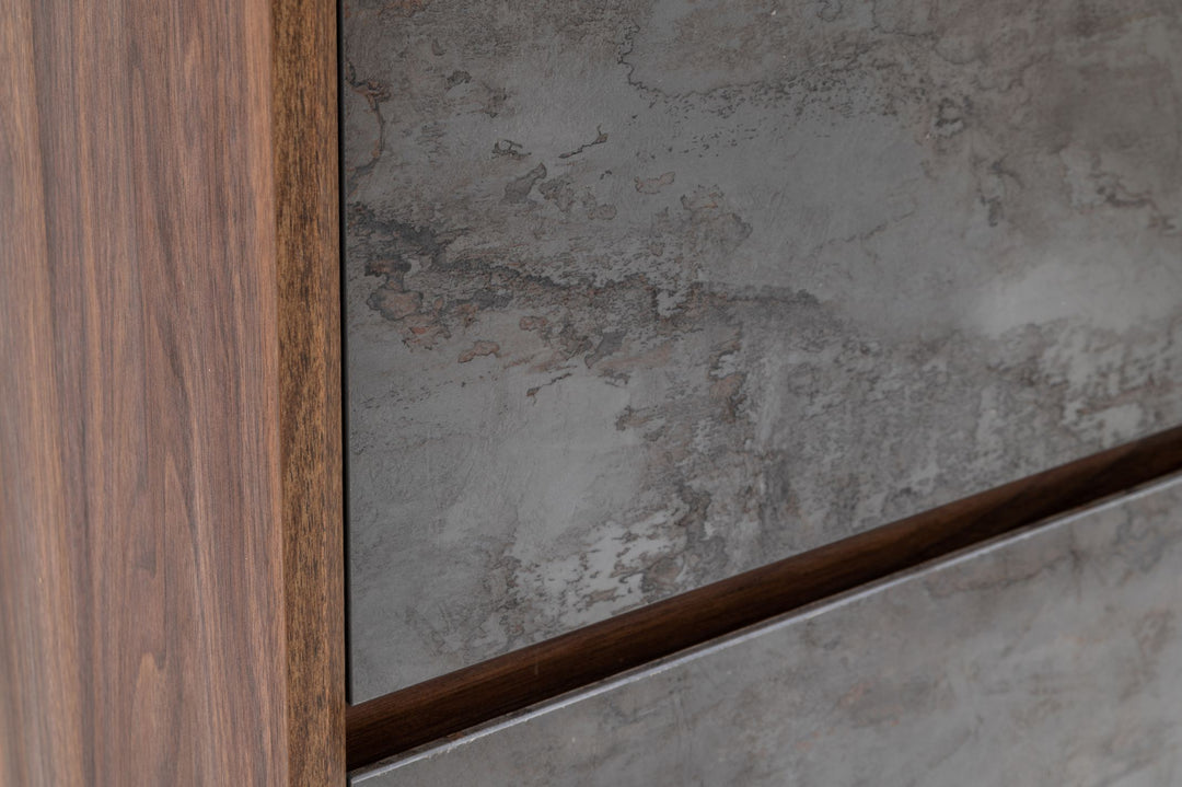 Rado Modern Walnut & Stucco Chest