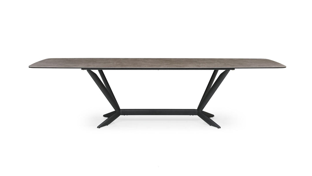 Herzog  Modern Grey Ceramic Dining Table