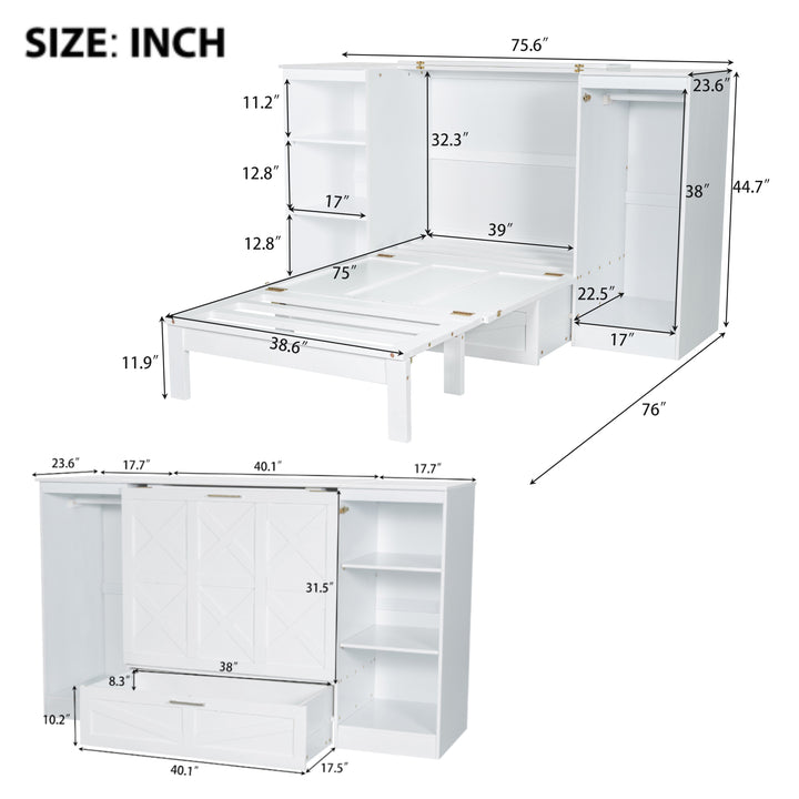 2twin-size-murphy-bed-with-bedside-shelves-and-wardrobe-white