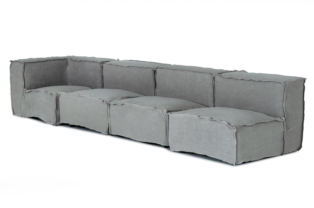 Navstar - Contemporary Grey Fabric Modular Sectional Sofa - View 3