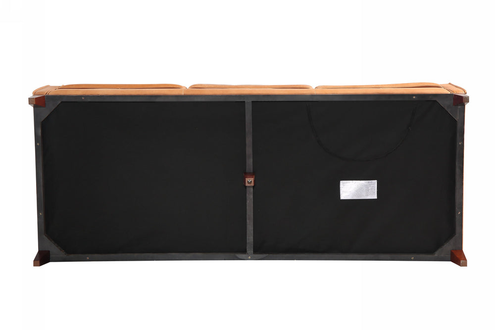 Naylor - Modern Brown Italian Leather Split Sofa