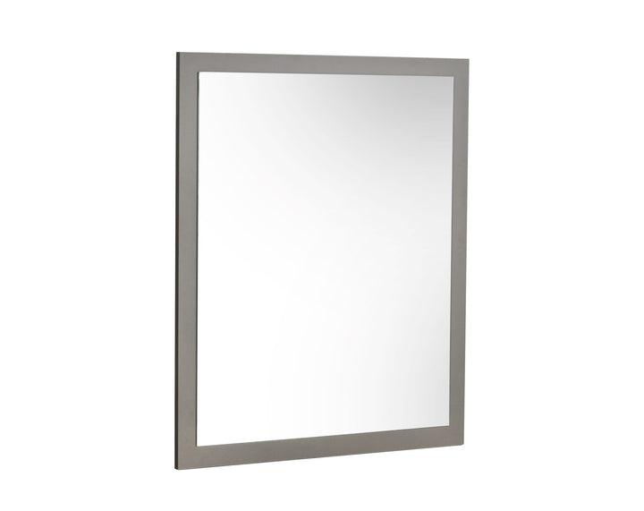 Lucia - Italian Modern Elm and Matte Grey Mirror