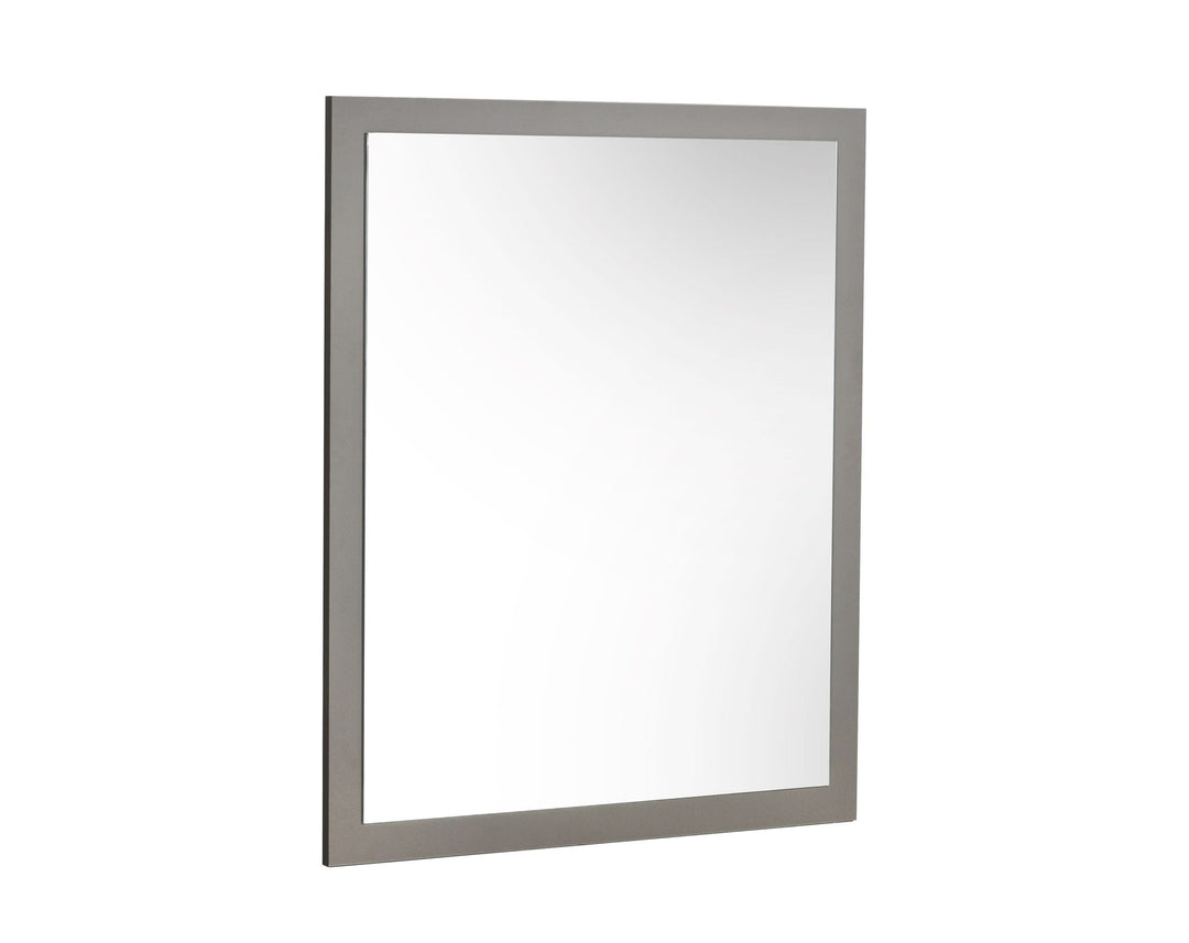 Lucia - Italian Modern Elm and Matte Grey Mirror
