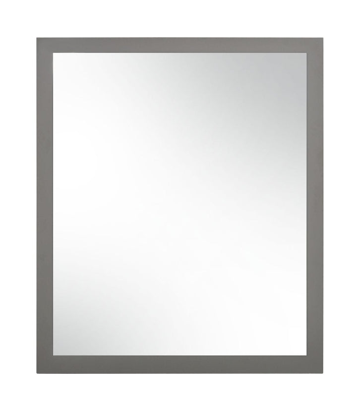 Lucia - Italian Modern Elm and Matte Grey Mirror