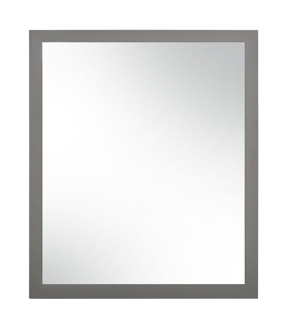 Lucia - Italian Modern Elm and Matte Grey Mirror