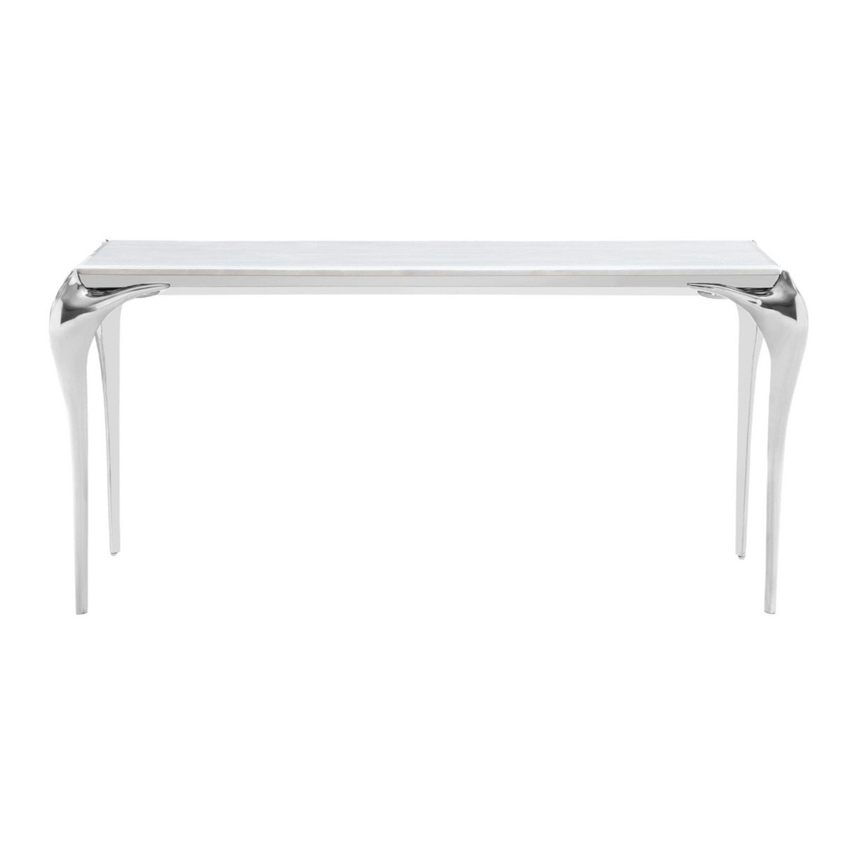 Vince - Faux Marble & Stainless Steel Console Table