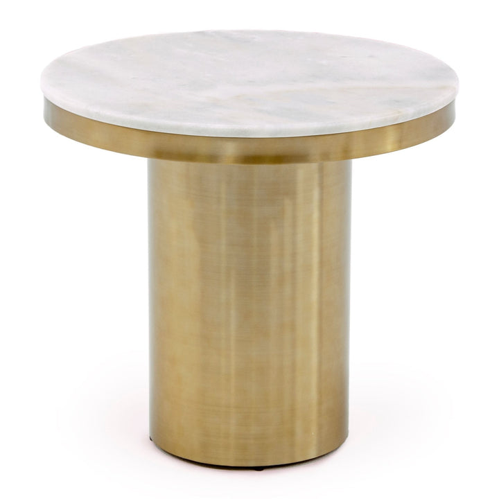 Rocky - Glam White &amp; Gold End Table