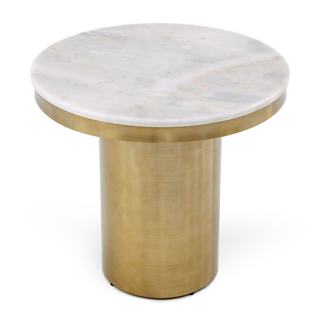 Rocky - Glam White & Gold End Table
