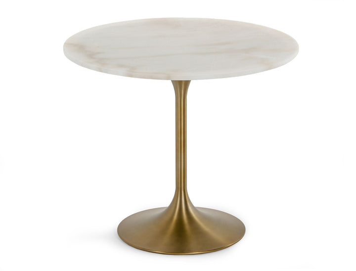 Collins - Glam White Marble &amp; Gold Dining Table