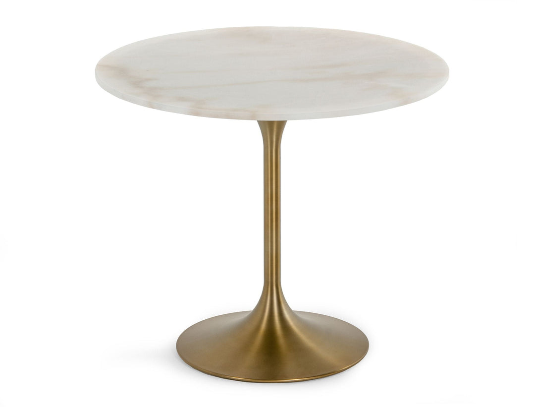 Collins - Glam White Marble & Gold Dining Table