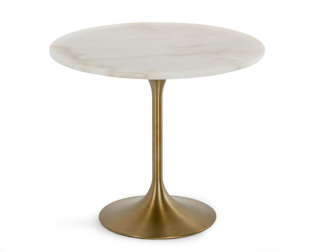 Collins - Glam White Marble & Gold Dining Table