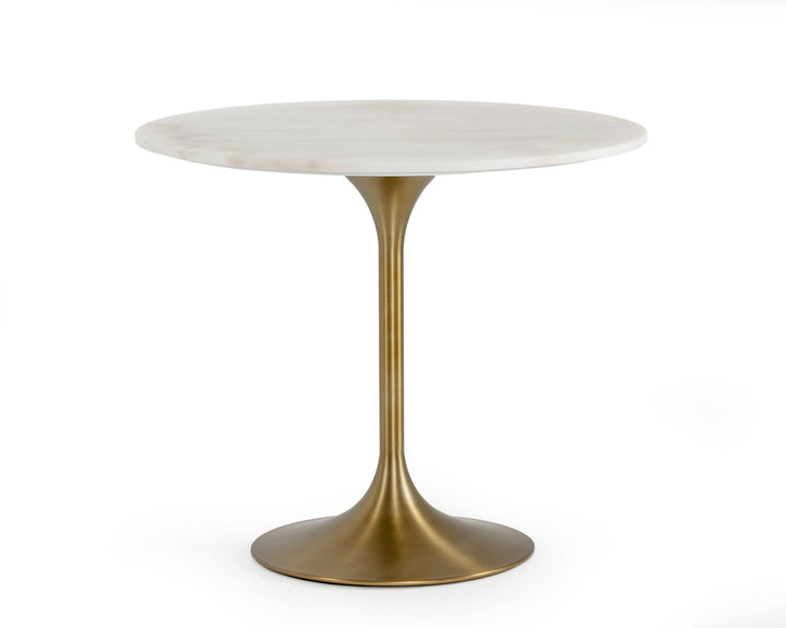 Collins - Glam White Marble &amp; Gold Dining Table