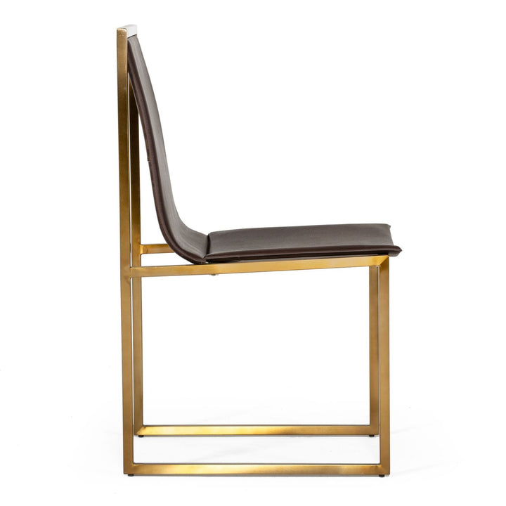 Dalton - Modern Brown Leatherette Dining Chair (Set of 2)