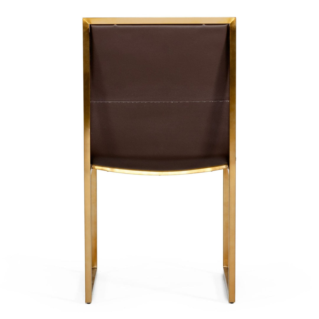 Dalton - Modern Brown Leatherette Dining Chair (Set of 2)