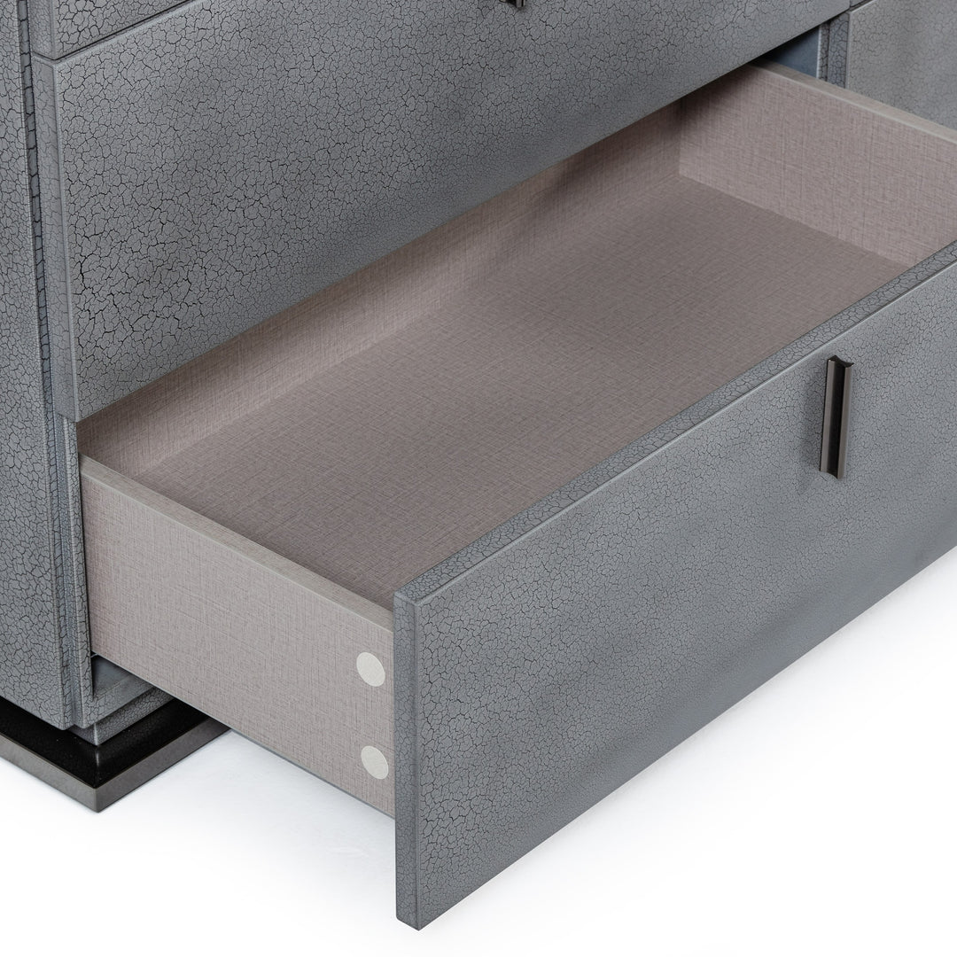 Buckley - Modern Grey Crackle Dresser