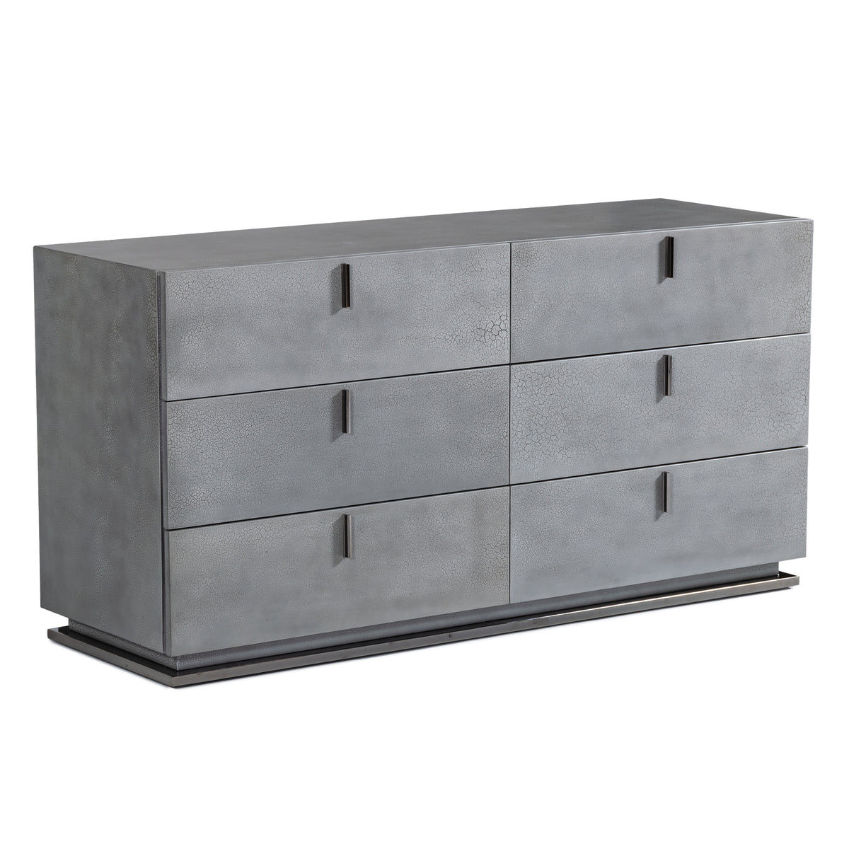 Buckley - Modern Grey Crackle Dresser - View 2