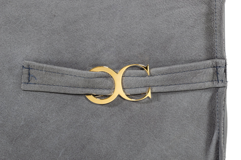 Hollywood - Italian Contemporary Grey Leather Bed