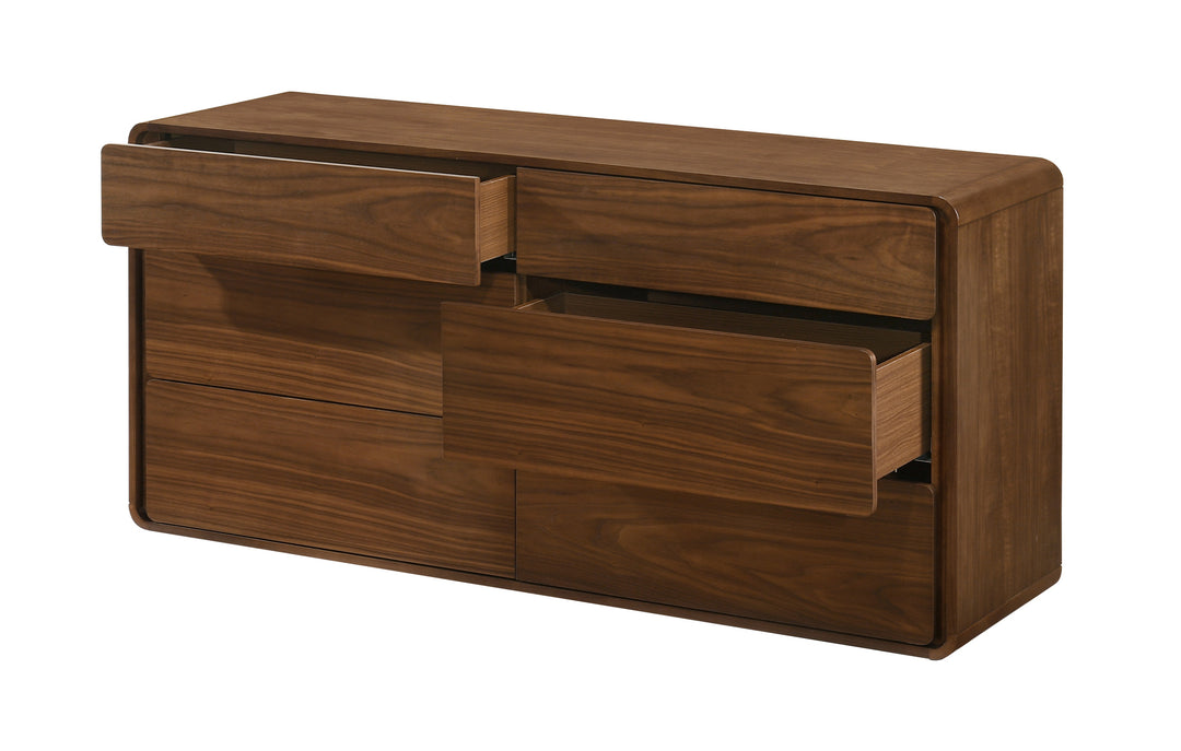 Dustin  Modern Walnut Dresser