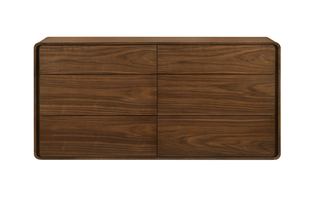 Dustin  Modern Walnut Dresser