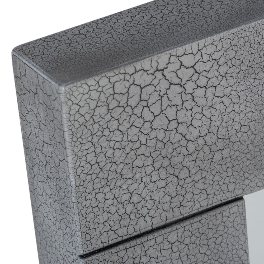 Buckley - Modern Grey Crackle Mirror - View 2