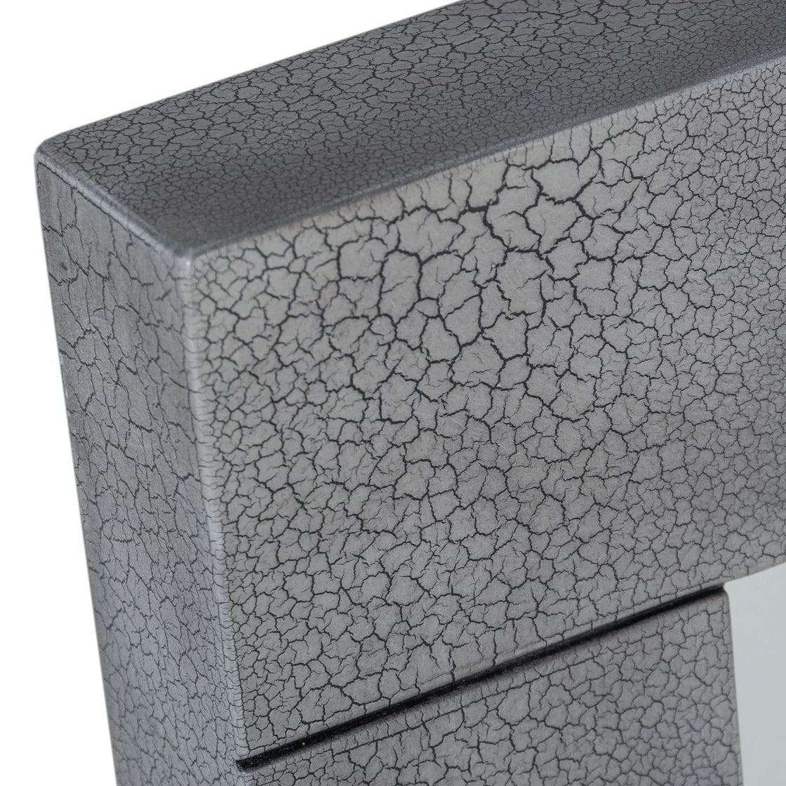 Buckley - Modern Grey Crackle Mirror - View 2