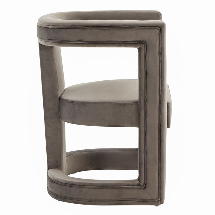 Kendra - Modern Grey Fabric Accent Chair