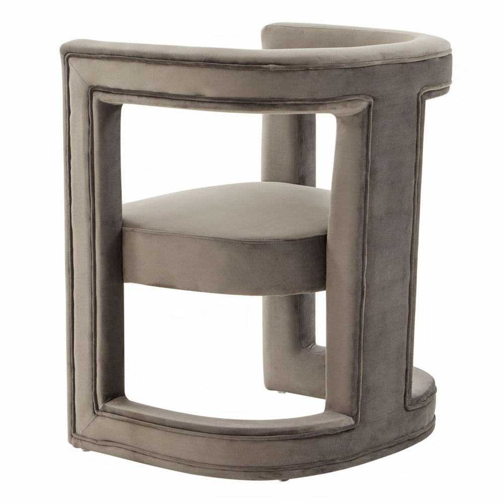 Kendra - Modern Grey Fabric Accent Chair