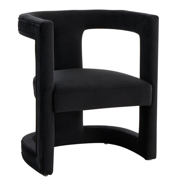 Kendra - Modern Black Fabric Accent Chair
