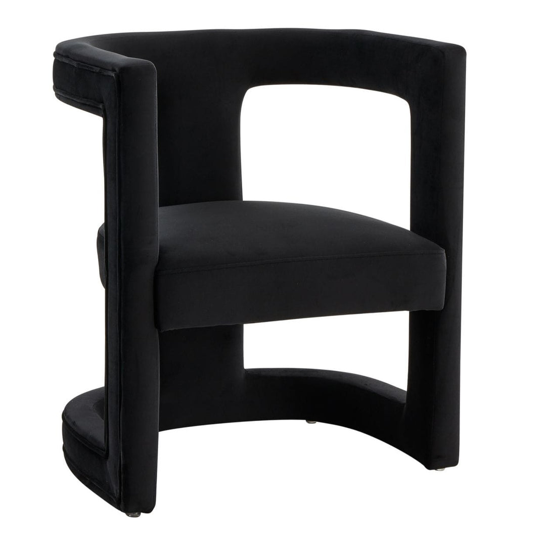 Kendra - Modern Black Fabric Accent Chair