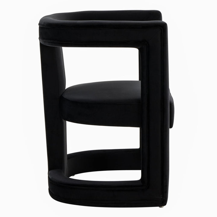 Kendra - Modern Black Fabric Accent Chair