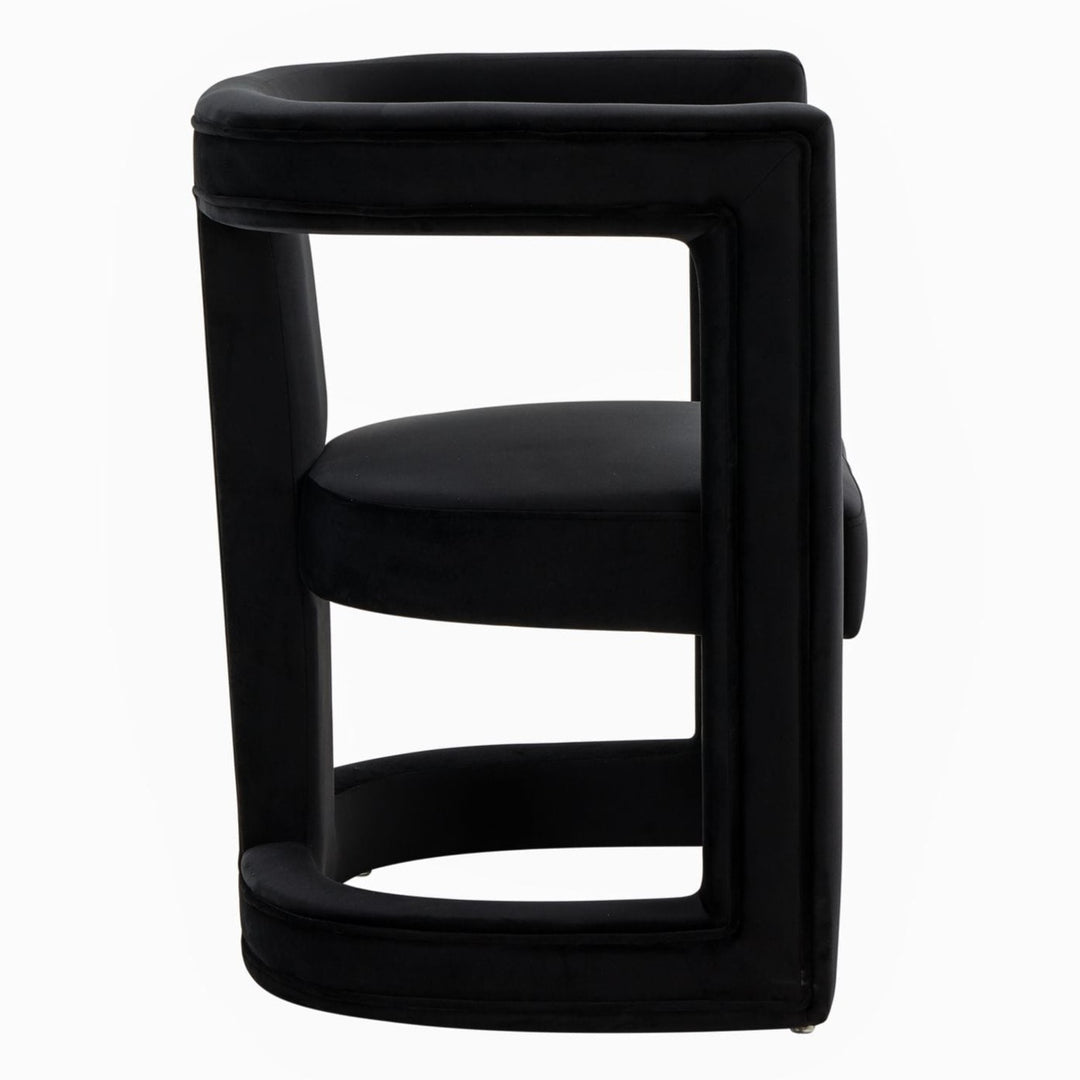 Kendra - Modern Black Fabric Accent Chair