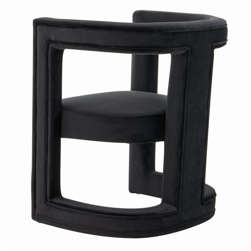 Kendra - Modern Black Fabric Accent Chair