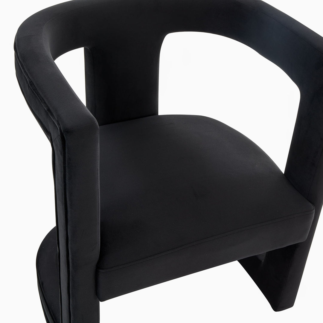 Kendra - Modern Black Fabric Accent Chair