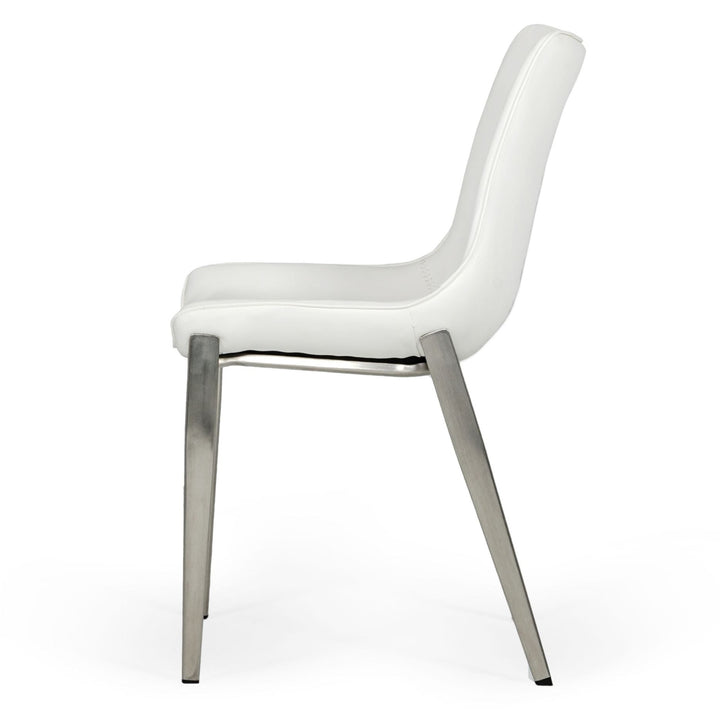 Frasier - Modern White Eco-Leather Dining Chair (Set of 2)