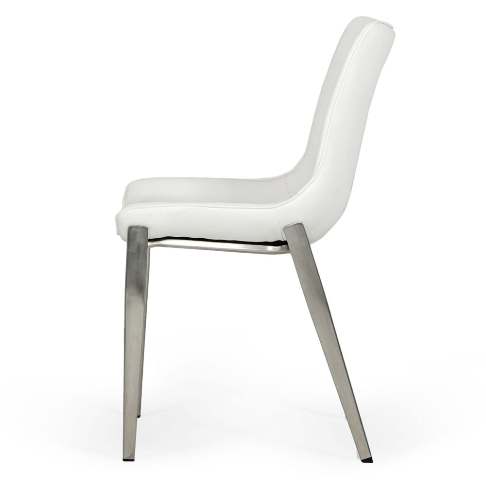 Frasier - Modern White Eco-Leather Dining Chair (Set of 2)