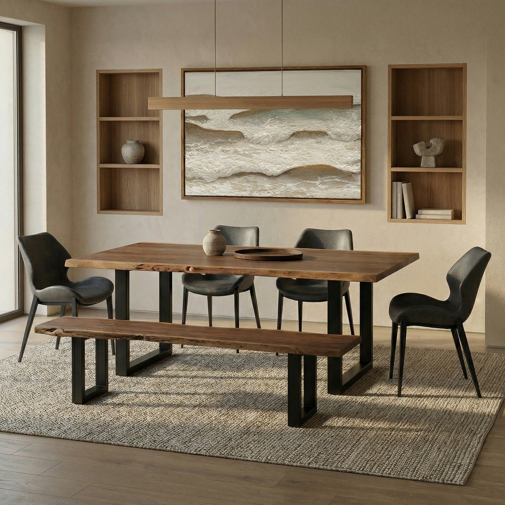 Taylor Large 87" Modern Live Edge Wood Dining Table - View 15