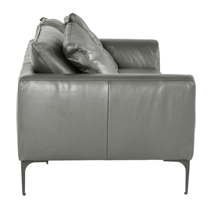 Jacoba - Modern Dark Grey Leather Sofa
