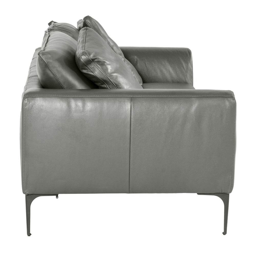 Jacoba - Modern Dark Grey Leather Sofa