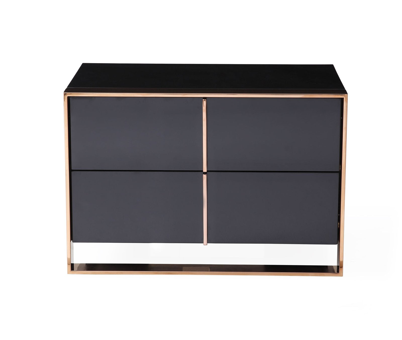 Cartier Modern Black  and  Rosegold Nightstand