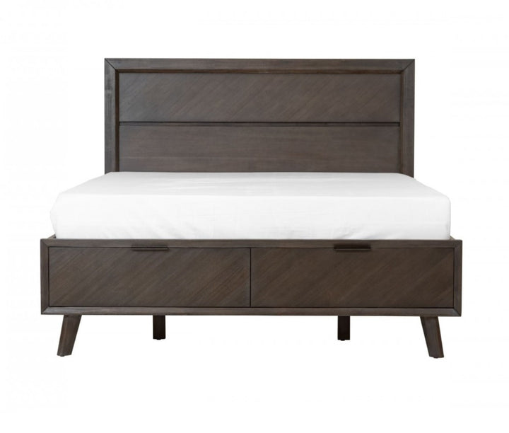 Roger - Mid-century Acacia Bed