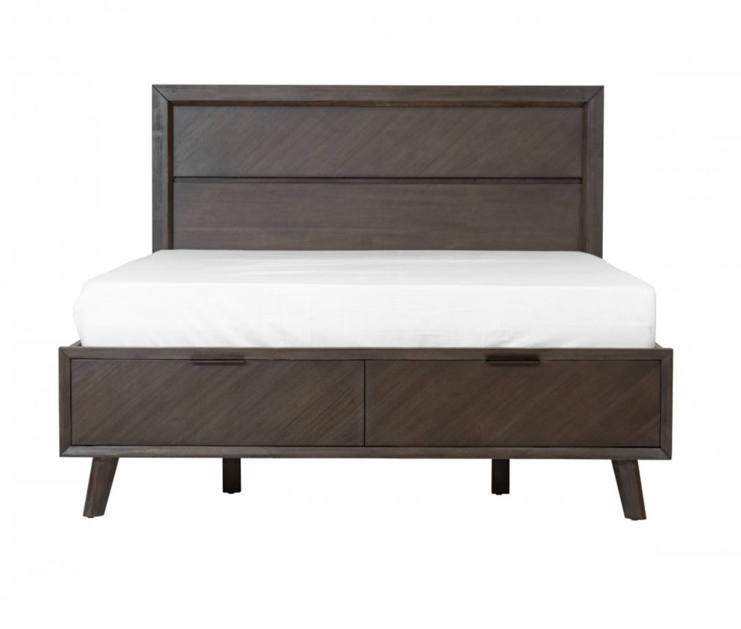 Roger - Mid-century Acacia Bed