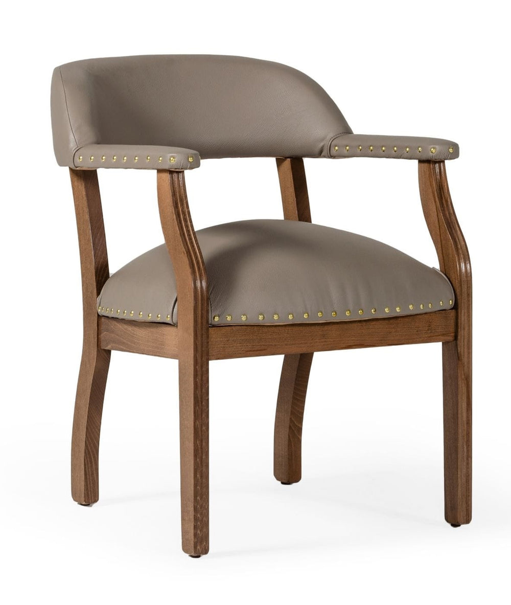 Canosa Modern Taupe Faux Leather Dining Chair