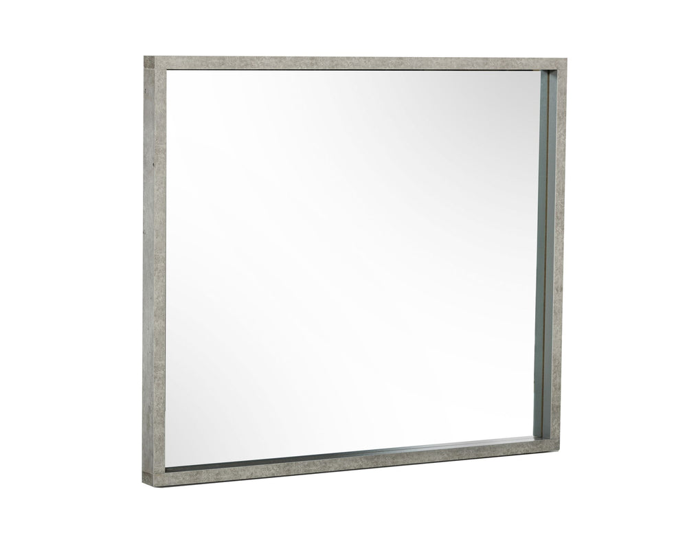 Boston - Modern Faux Concrete Mirror - View 2