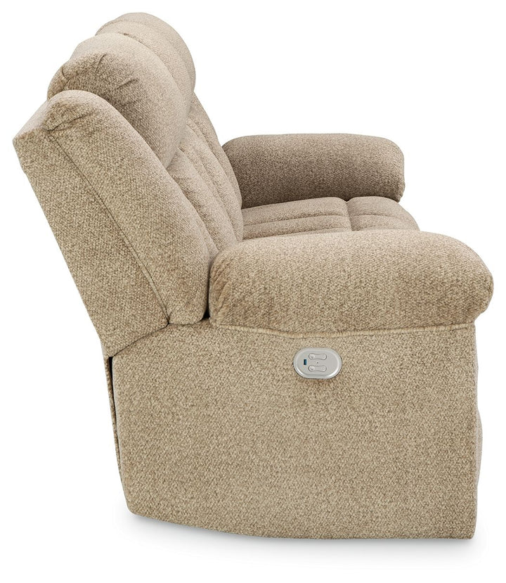 Tip-off - Power Reclining Sofa With Adj Headrest - Wheat