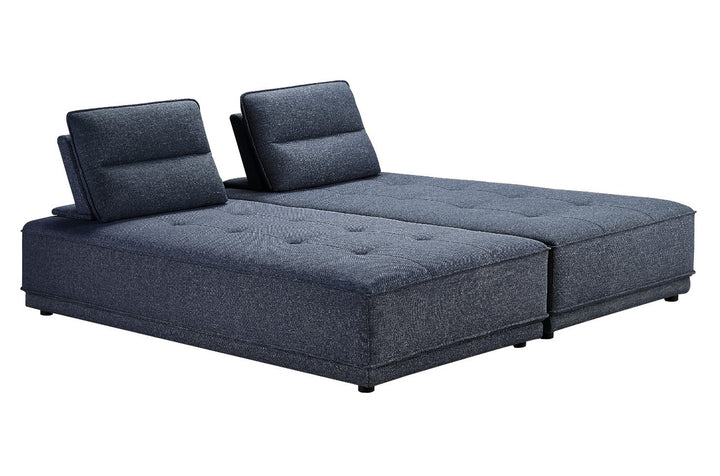 Glendale - Modern Blue Fabric Modular Sectional Sofa