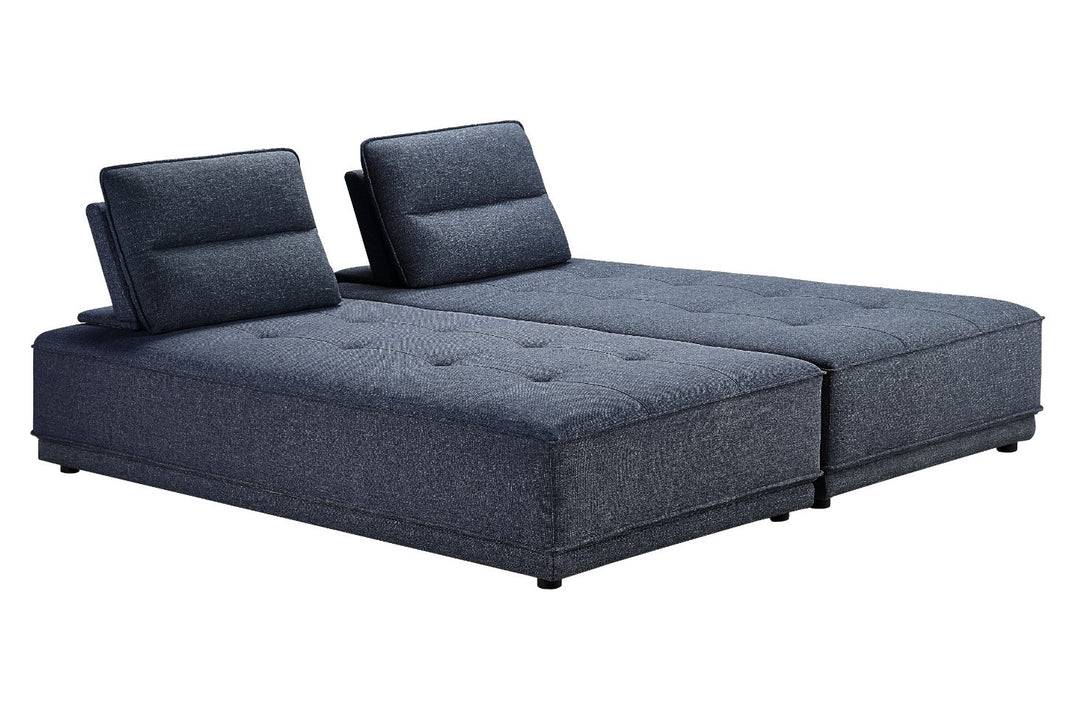 Glendale - Modern Blue Fabric Modular Sectional Sofa