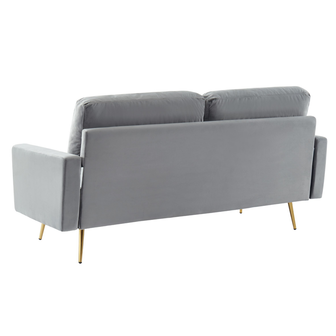 Huffine - Modern Grey Fabric Sofa