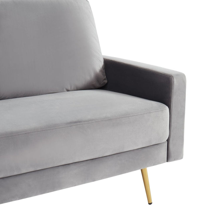 Huffine - Modern Grey Fabric Sofa
